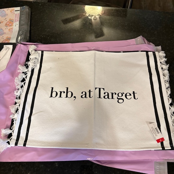 Set of 3 Target rugs new with tags. BRB at target, Laundry, striped throw rugs. - Picture 1 of 6